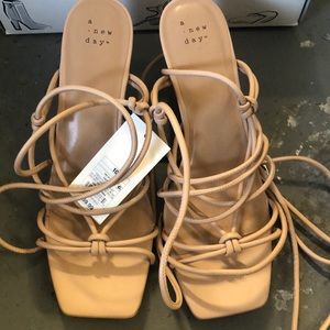 a new day Tan Bria Strappy Heels